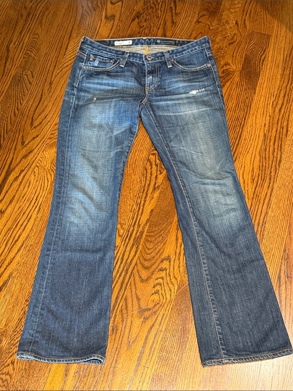AG Adriano Goldschmied Women's Faded Blue Bootcut Jeans